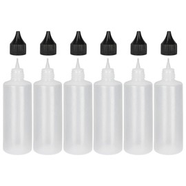 Ideen mit Herz Empty bottles, travel size, for 90 ml each, diameter 3.7 cm, 12.5 cm high, pack of 6