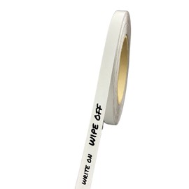 Gloss White Magnetic Easy Wipe Racking Strip 10mm Wide x 0.8mm Thick x 10M Long - Magnetic Tape