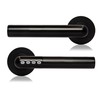 XFORT Smart Lock Door Handle, Stainless Steel in Black, Lever