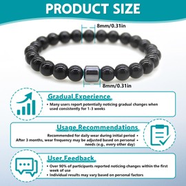 3PC Anti-Alcohol Bracelet, 2025 Reduce the Urge to Drink, 8MM Adjustable Magnetic Wellness Bracelets, Stylish Unisex Aromatherapy Jewelry