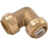 SharkBite 1 Inch 90 Degree Elbow, Push to Connect Brass