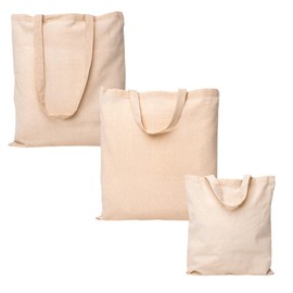 Cotton Bag, Pack of 5, 10, 25 Jute Bags, Fabric Bags, Cotton Pharmacist Bags for Painting, Short or Long Handle, Shopping Bags, Long handles and 1 x Hlkauf-block