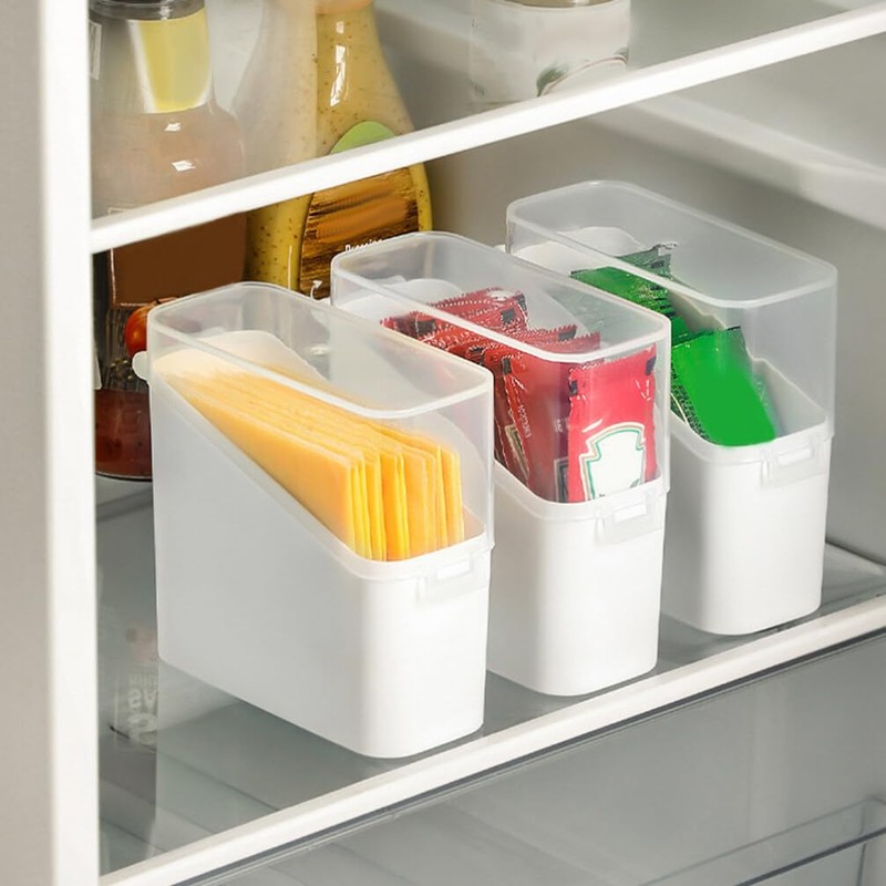 Alipis Cheese Storage Container for Fridge, 2Pcs Sliced Cheese Holder