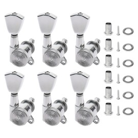 JIUWU 6L Full Closed Guitar String Tuning Pegs Tuner Machine Heads Knobs Tuning Keys for Electric Guitar Part