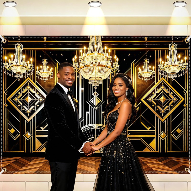 7 x 5 Ft Great Gatsby Backdrop, 1920s Gatsby Party