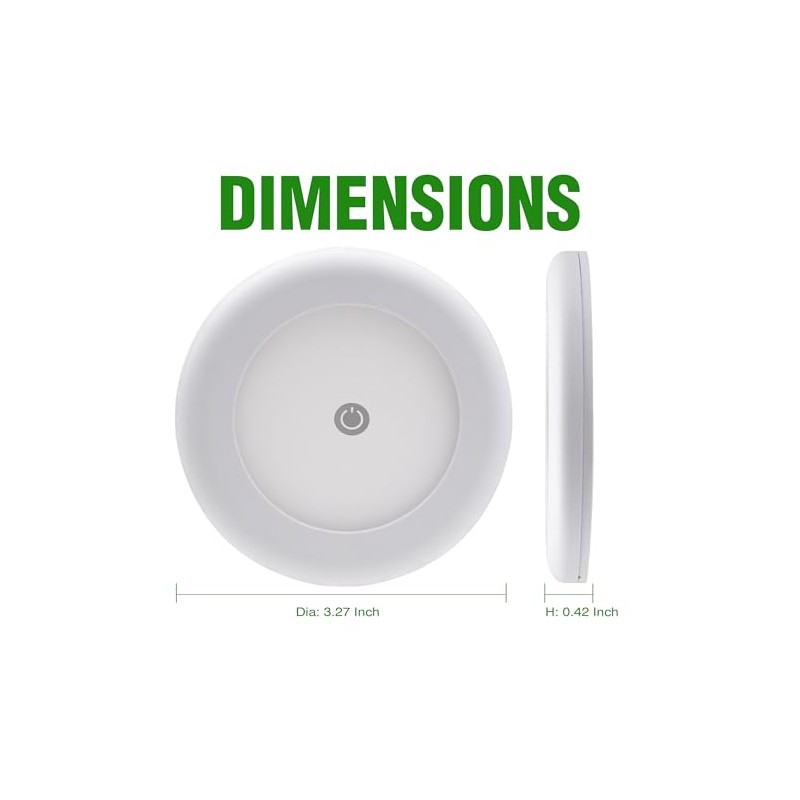 3Inch RV Puck Light with Touch Dimmable Switch - 3