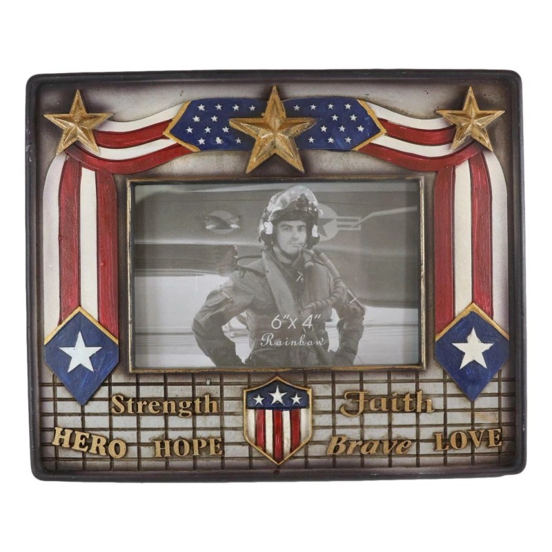 Patriotic USA Gold Stars Hope Hero Faith Strength Love Brave