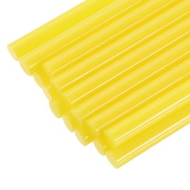 sourcing map 16 Pcs Mini Hot Glue Sticks, 0.28" Dia x 3.94" Long EVA Glue Gun Sticks, Yellow Mini Hot Melt Glue Sticks for DIY Craft Sticky Projects