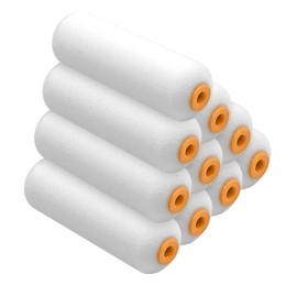Kingorigin - Foam Paint Roller, 10 Pack, 4 Inch High Density Foam Roller, Mini Paint Roller Covers for Smooth Paint Application, No Lint Shedding on Walls, Cabinets, Doors