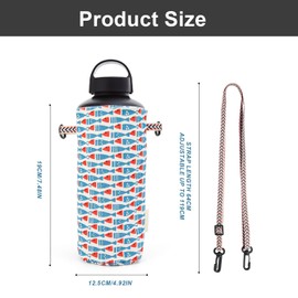 DEANKEJI Pack of 2 Bottle Holders for Hanging, Cool Bag with Adjustable Shoulder Strap, 18 x 12 cm Drink Holder for Hanging, for Hiking, Cycling, Camping, Travel, various colours, bohemian