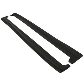 Side Skirts Compatible With 2013-2018 Ford Focus ST & 2016-2018 Ford Focus RS, Buddy Club Style Black PU Sideskirts Rocker Moulding Trim Bottom Line by IKON MOTORSPORTS, 2014 2015