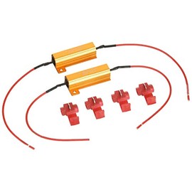 《Z1-23》◆ 抵抗器(12V 50W 8Ω)2個 LED ウインカー ハイフラ防止 エレクトロタップ4個付き◆