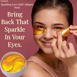 Ammuri Sparkling Eyes Gold Collagen Mask Reduces Wrinkles Puffiness Dark Circles