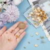 Beebeecraft 1 Box 50Pcs Post Stud Earring Findings 18K Gold