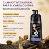 Kaisasa Hair Dye Shampoo Tinte Para Canas Con Aceite De