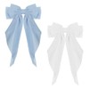 Hair Clips with Large Bow - 2 Pieces Chiffon Hair