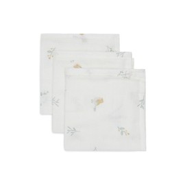 Jollein Spucktücher Baby - Lovely Birds - 3er Pack - 31x31cm - 100% Baumwolle - Mulltücher Baby - OEKO-TEX Zertifiziert