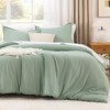 Litanika Oversized King Comforter Set 120x98, 3 Pieces Sage Green