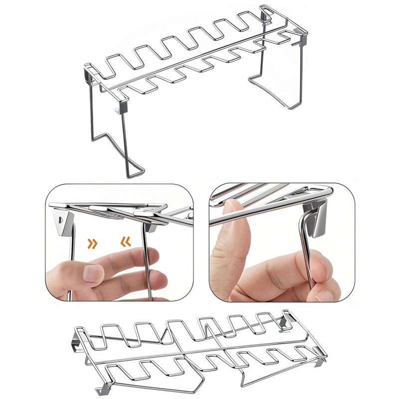 auisea Chicken Leg Rack for Grill 14 Slots - 2-Piece