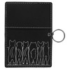 Cat Tails Laser Engraved Leatherette Keychain Wallet