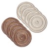 sourcing map 8 Pcs Round Woven Placemats, 7 Inch Braided
