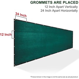 SHADEWIZ 6' x 4' Custom Size Green Privacy Screen Fence Cover Heavy Duty Fencing Mesh with Zip Tie for Deck, Patio, Backyard, Outdoor Pool, Porch, Railing - We Can Make Custom Sizes