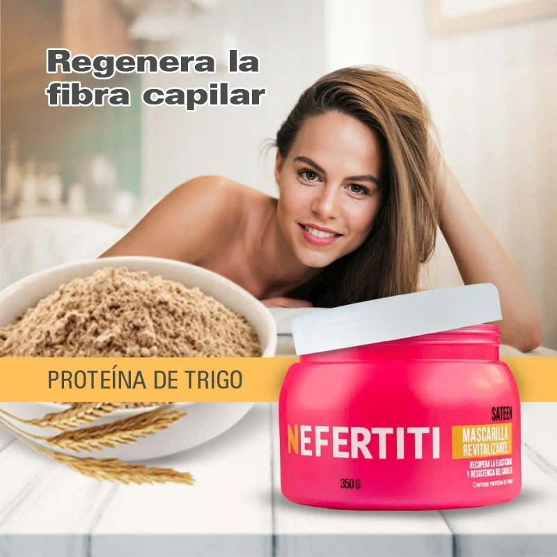 Mascarilla Revitalizante Sateen Nefertiti Cabello 350gr