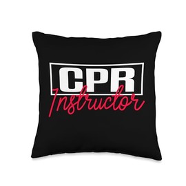 CPR Instructor Teacher First Aid AED Trainer Throw Pillow