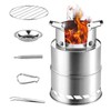 Grafner 2-in-1 Portable Camping Stove for Wood and Branches, Efficient