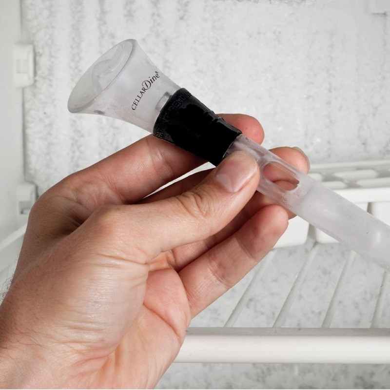 CellarDine VBCS06 ChillCore Wine Chiller, Stainless Steel, Clear