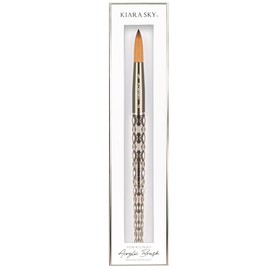 KIARA SKY Black Crystal Acrylic Nail Brush - Professional Nail Cleaner Tool - Nail Kolinsky Brush for Women - 100% Kolinksy Hand Crafted Nail Tools - Long Lasting Nail Cleaning Brush, (14)