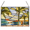 HomeBeauty Stained Glass Hanging Panel-14 Wx9.5 H Window Suncatcher Tiffany