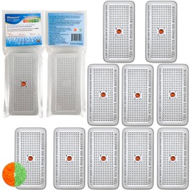 Wisesorb 100 Gram Indicating Silica Gel Canister, Silica Gel Desiccant Canister (Orange to Green), Reusable Desiccant Dehumidifier, Pack of 10