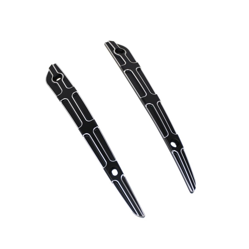 HDBUBALUS Split Windshield Side Trims CNC Windscreen For Harley Road