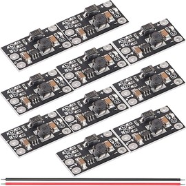 DKARDU 10 pcs 1.5A Mini Boost Module Multifunctional DIY Mini DC-DC Lithium Battery Boost Module 3.7V to 5V 8V 9V 12V Step Up Board Adjustable Voltage LED Indicator with red and Black Cable