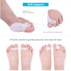 1Pair Bunion Toe Straightener Corrector 3Pair Silicone Gel Toe Separator(L)