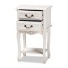 Baxton Studio Nightstands, White/Brass