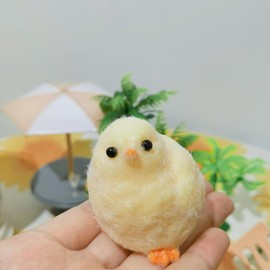 CoFuBcad Handmade 2pcs Chick Taba Squeeze Toys, Cute Chick Stress Relieving Silicone Sensory Toy, Slow Rebound Chick Squeezing Toy, Party Birthday.