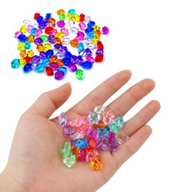 KINHARD Crystal Stones 1000 Pieces Diamonds Children, Plastic Gemstones for Children, Colourful Crystal Stones in Mixed Colours, for Weddings, Parties, Holiday Decorations, Stage Pictures