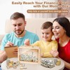 Wooden Money Box Money Bank, Clear Countdown Money Saving Box