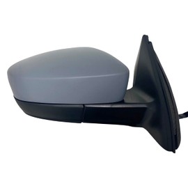 Spieg VW1321160 Passenger Side Mirror for 2011-2018 Volkswagen Jetta | Right Side View Mirror Assembly with Power Adjustment Heated Glass Manual Fold | Paint to Match Primed Cover 5 Pins