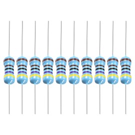 YOKIVE Pack of 300 Metal Foil Resistors 4.7 K Ohm Resistor with 1/4 W 1% Tolerance Cable Good for DIY Electronic Projects (5 Colour Bands 5.8 ± 0.5 mm)