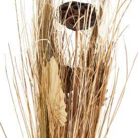 Deco 79 Dried Plant Pampas Grass Home Decor Natural Foliage Natural Dried Foliage with Fan Palm Leaves, Foliage for Decoration 6" x 6" x 41", Brown