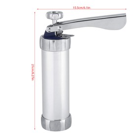 Pistola de Prensa de Galletas, Kit de Prensa de Galletas de Acero Inoxidable, con 20 Moldes para Hornear, para Hornear Galletas, Pasteles o Churro, para Navidad/Fiesta/Cumpleaños/Aniversario