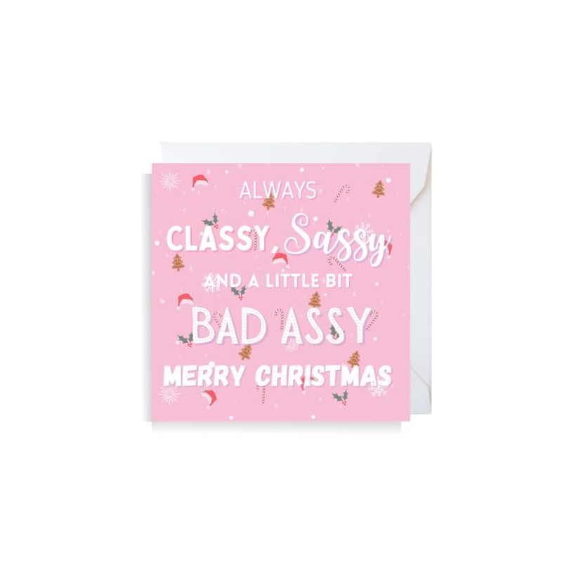 Second Ave Funny Classy Sassy Girl Square Christmas Xmas Holiday