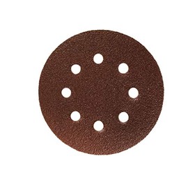 GOODWAY Fabric Sanding Discs │ Pack of 50 │ Diameter 115 mm, 8-Hole │ Grain 60 │ Sanding Sheets for Random Orbital Sanders │ Sandpaper for Wood, Metal & Varnish │ Sanding Pads with Velcro Fastener