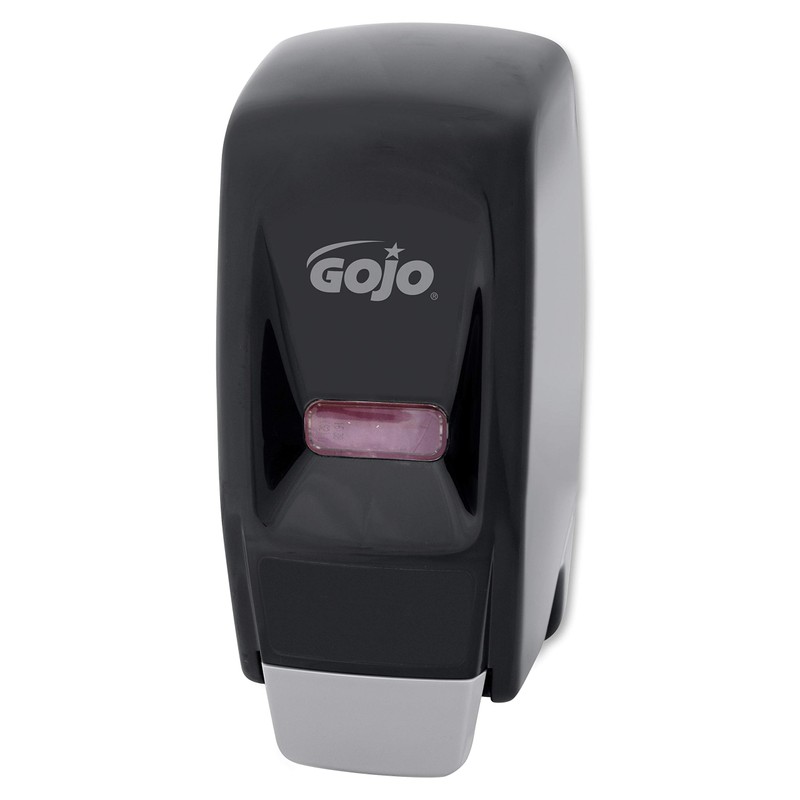 GOJO 800 Series Bag-in-Box Push-Style Lotion Soap Dispenser, Black, for