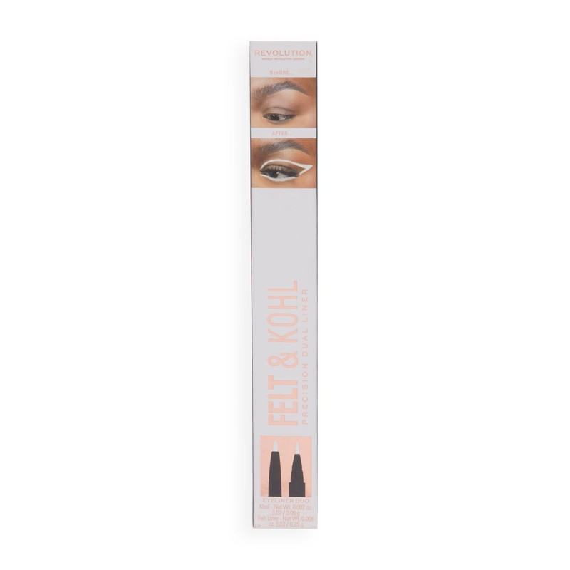 Revolution Beauty London- Felt & Kohl Eyeliner- White |Ultra Creamy