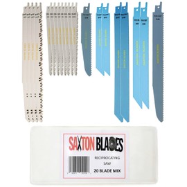 RPR20MXA Saxton 20 Blade Reciprocating Sabre Saw Combo Wood Metal & Demolition fits Bosch, Dewalt, Makita