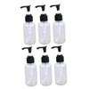 Vaguelly 6Pcs Refillable Pet Emulsion Bottles Transparent Subpackaging Bottles with